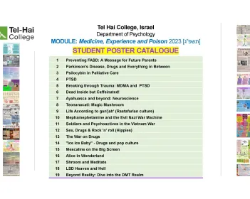 תערוכת פוסטרים- החוג לפסיכולוגיה