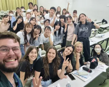 סטודנטים מהאקדמית תל חי בלימודים ביפן
